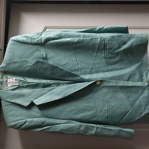 Talbots Seafoam Green Single-Button Blazer
